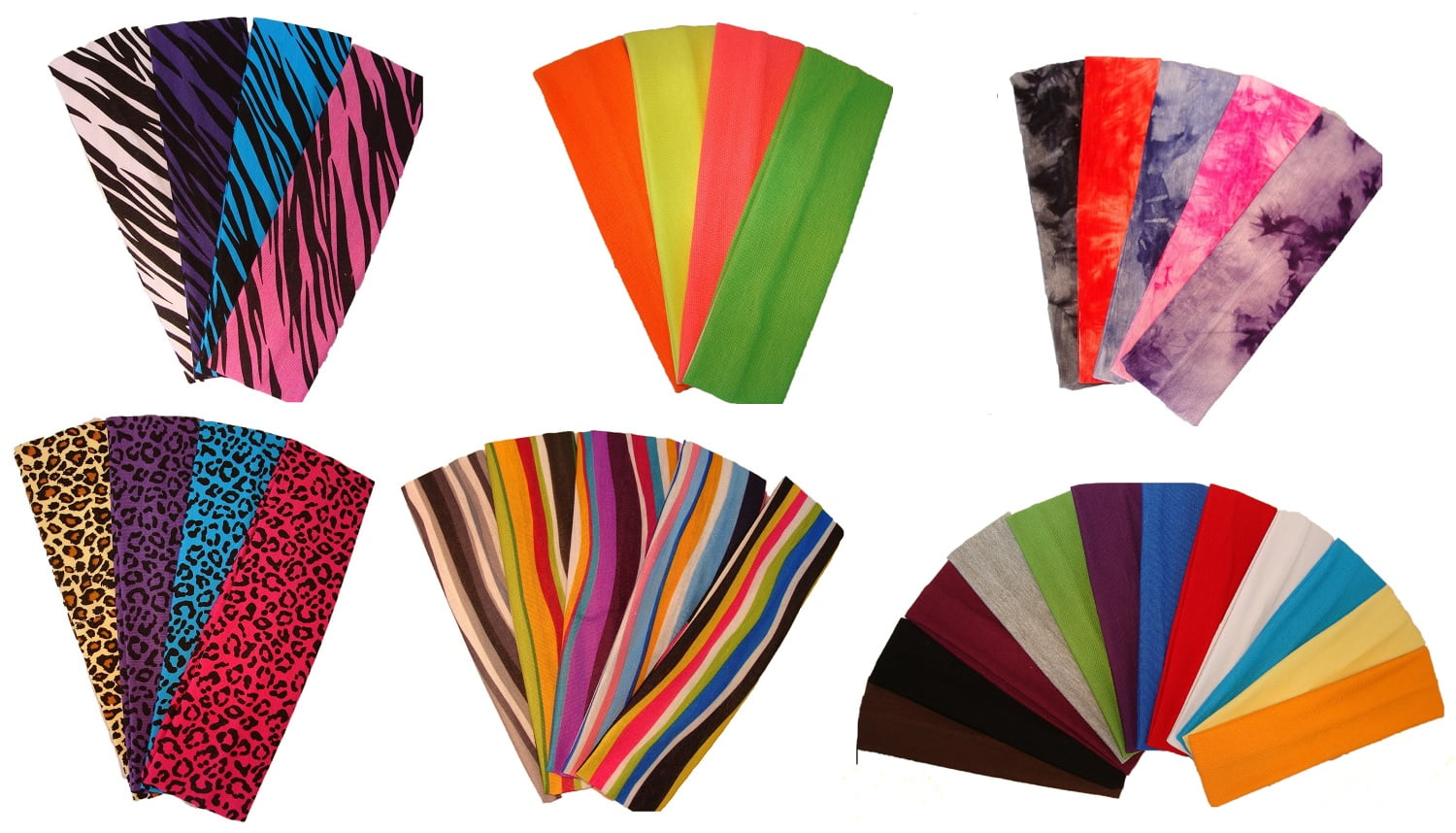 Kenz Laurenz Cotton Headbands 12 Soft Stretch Headband Sweat Absorbent  Elastic Head Bands - Walmart.com