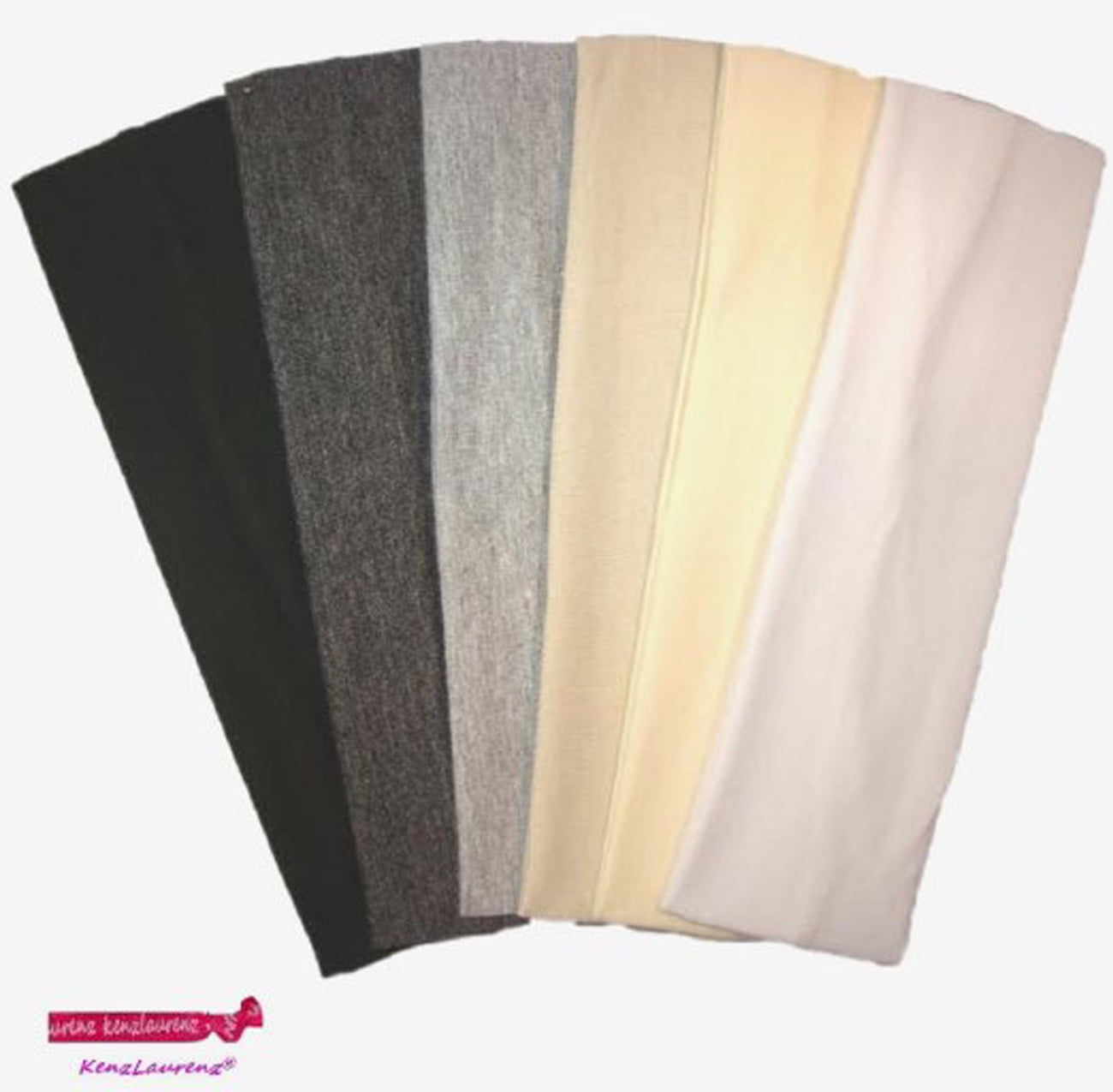 Kenz Laurenz Cotton Headbands 6 Soft Stretch Headband Sweat Absorbent  Elastic Head Bands Black Ombre Set - Walmart.com