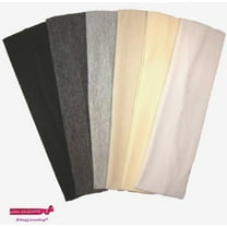 Kenz Laurenz Cotton Headbands 6 Soft Stretch Headband Sweat Absorbent Elastic Head Bands Black Ombre Set