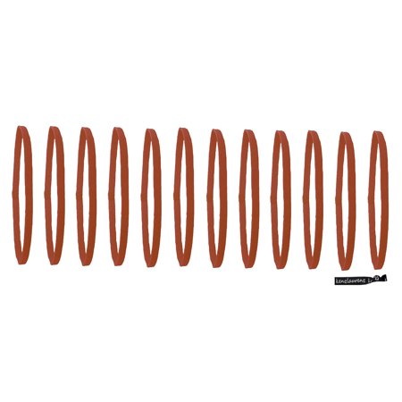 Kenz Laurenz Non Slip Sports Headbands 12 Mini Elastic Head Bands Athletic Brown