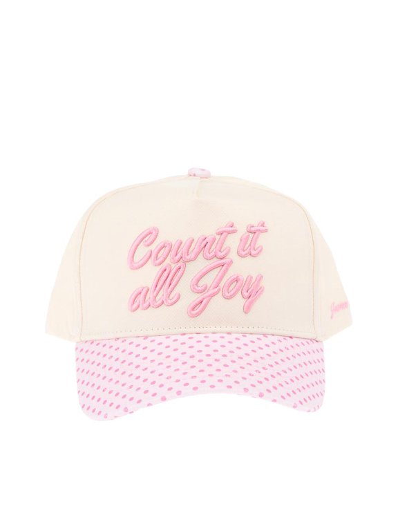 Womens Pink Polka Dot Count It Joy Cap