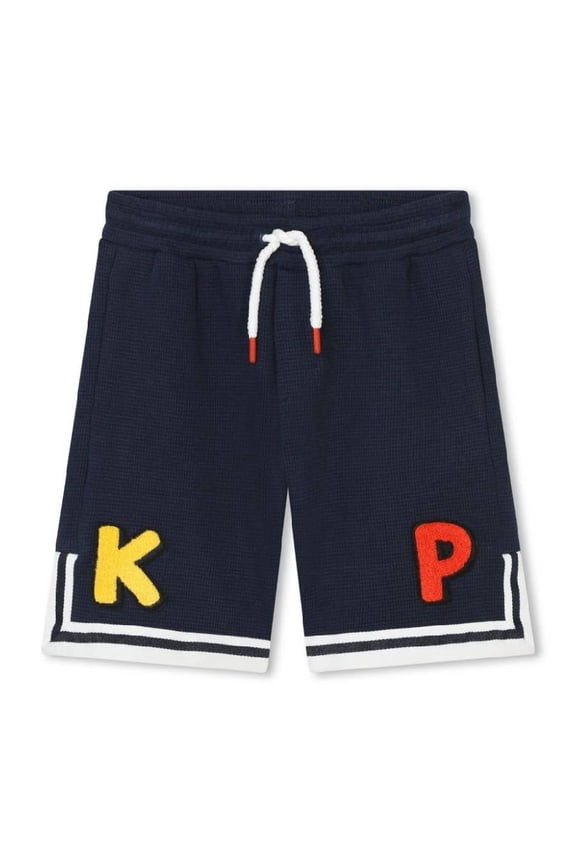 Boys Drawstring Logo-Patch Shorts, Size 10Y