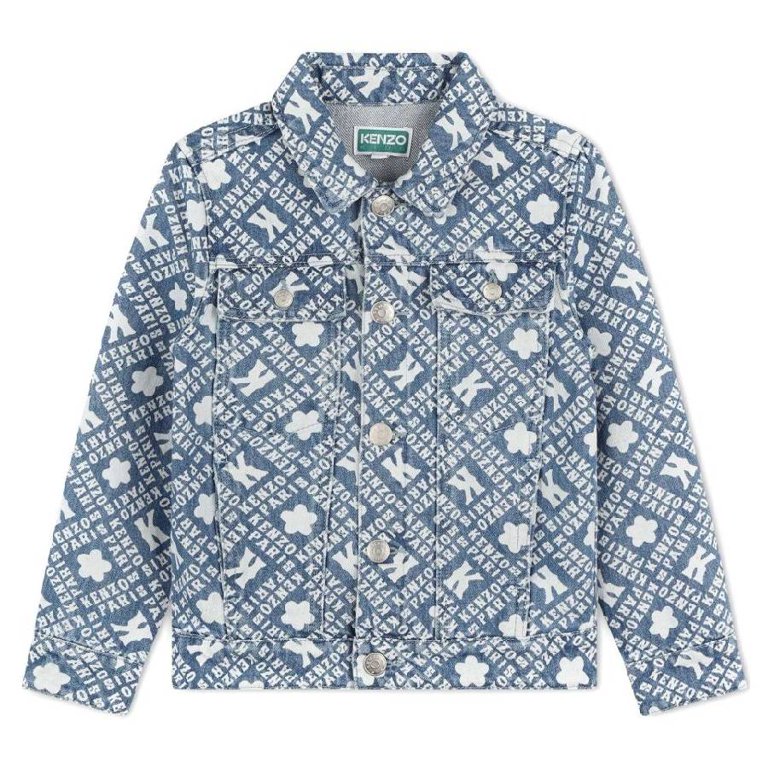 Kenzo Boys Monogram Pattern Denim Jacket, Size 10Y - Walmart.com