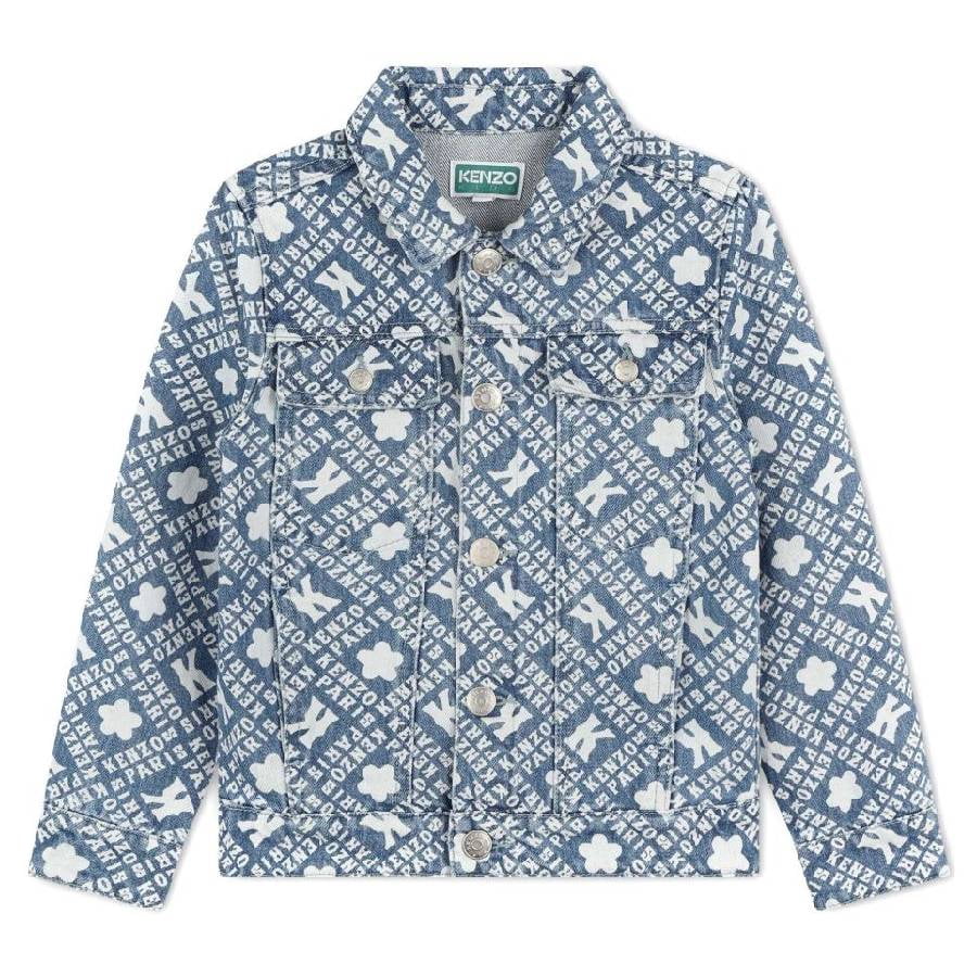 その他 ken Kenzo Boys Monogram Pattern Denim Jacket, Size 10Y - Walmart.com