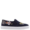 thumbnail image 1 of Kenzo Boys Navy Tiger Logo Print Slip-On Sneakers, Brand Size 33 (1.5 Little Kids), 1 of 1
