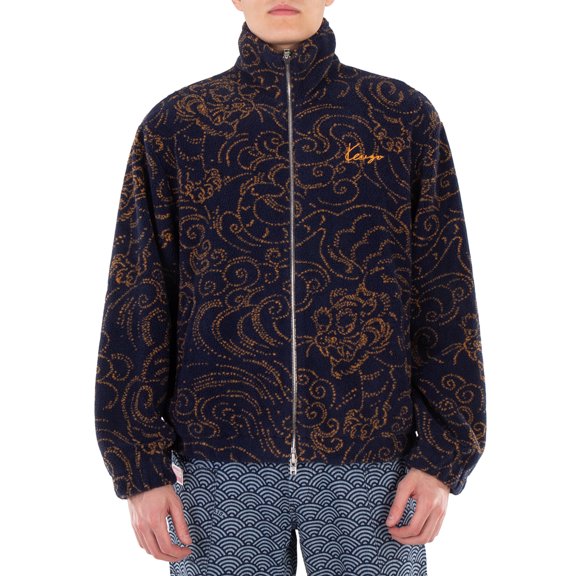 Kenzo Embroidered Logo High-Neck Jacket, Size Large