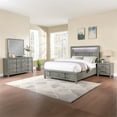 thumbnail image 1 of Full 5PC Modern Style Storage Bedroom Set Made with Wood in Gray, 1 of 19