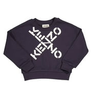 Kenzo Girls Charcoal Grey K Sports Logo Cotton Sweatshirt, Size 4