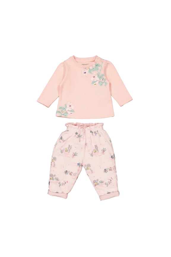 Girls Floral-Print Long Sleeve Set, Size 3M