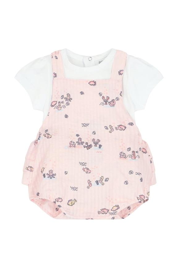 Girls Graphic-Print Romper Set, Size 6M