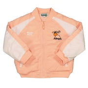 Kenzo Girls Pale Pink Logo Print Bomber Jacket, Size 4