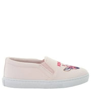 Kenzo Girls Pink Animal Logo Embroidered Slip-On Sneakers, Brand Size 30 (13 Little Kids)