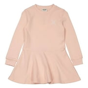 Kenzo Girls Pink Sport Logo Long-Sleeve Cotton Dress, Size 12