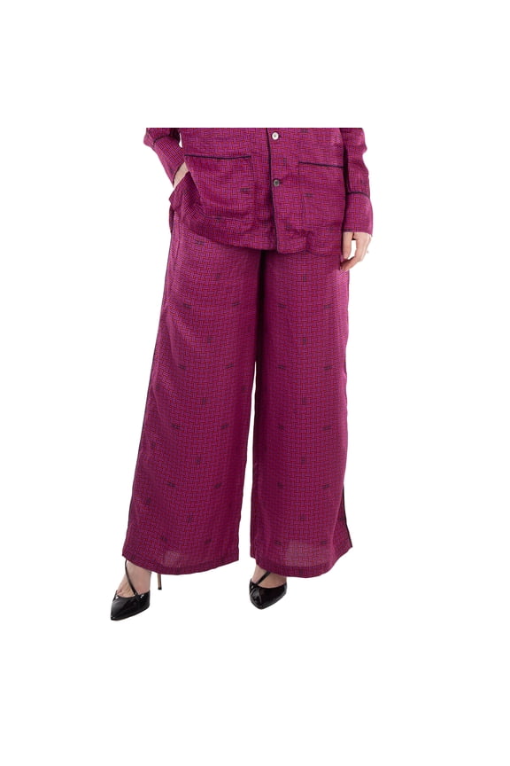 Graphic-Print Elasticated Waist Pant, Brand Size 42 (US Size 10)