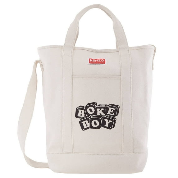Kenzo Graphic Tote Bag in Ecru