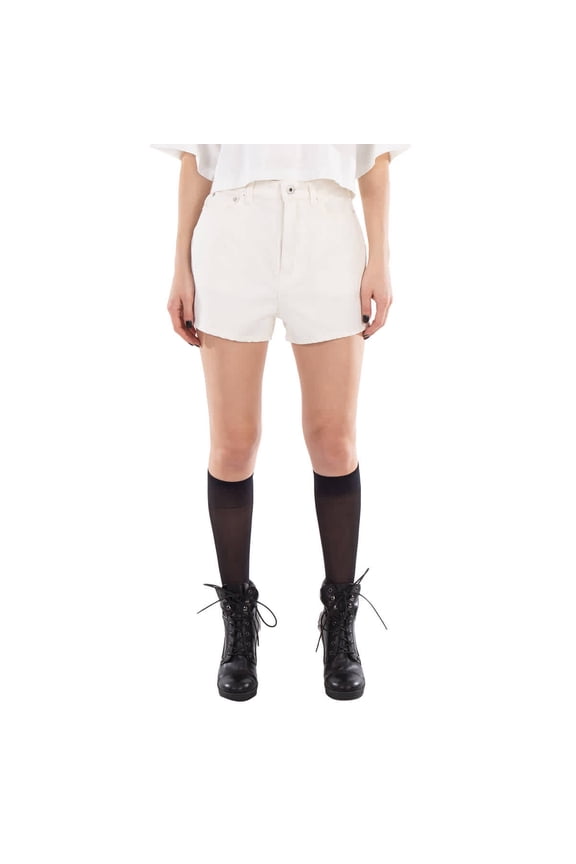 High-Waisted Logo Patch Shorts, Size 27"