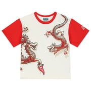 Kenzo Kids Dragon Print Crew Neck T-Shirt, Size 10Y