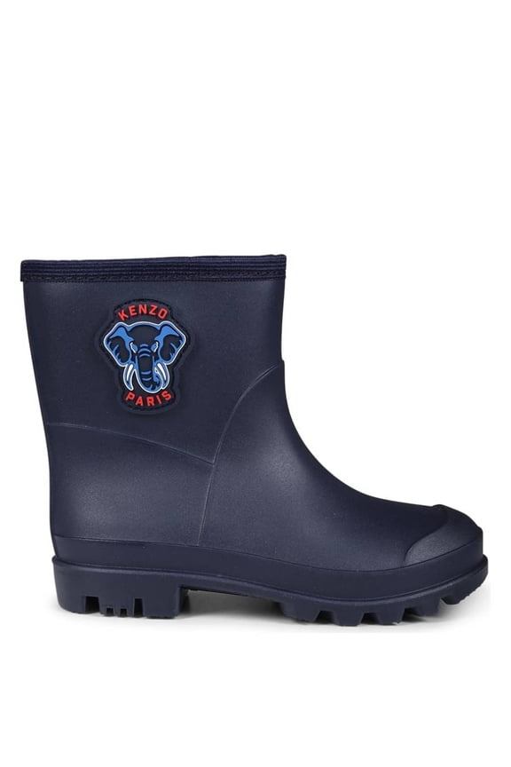 Kids Elephant Patch Rain Boots, Brand Size 30 (13 Kids)