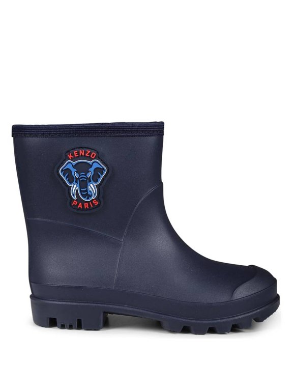 Kids Elephant Patch Rain Boots, Brand Size 34 (3 Kids)