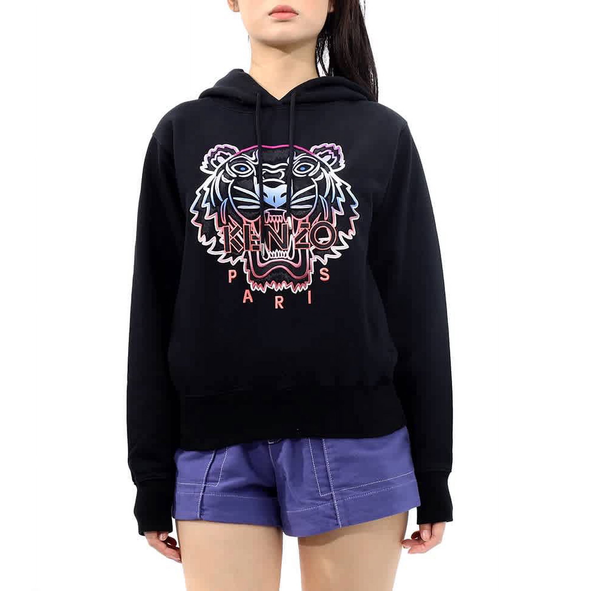 Kenzo Ladies Black Gradient Tiger Cotton Hoodie, Size Large - Walmart.com