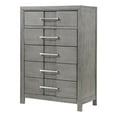 thumbnail image 1 of Modern Style 5-Drawer Chest Made with Wood in Gray, 1 of 14
