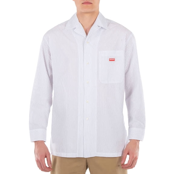 Kenzo Striped Long Sleeve Shirt, Size Medium