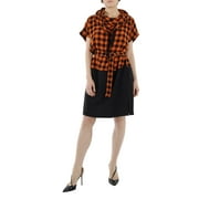Kenzo Wool Blend Check Snood Dress, Brand Size 38 (US Size 6)