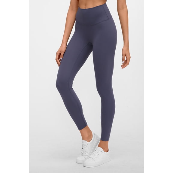 Kenzy Lemon- Women's High Rise Lightweight Ankle Length Darate Active Legging in Indigo