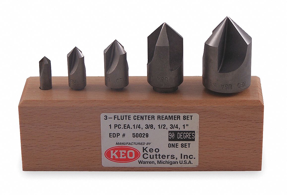 Keo Countersink Set,5 PC,3 Fl,100 Deg,Co 50030