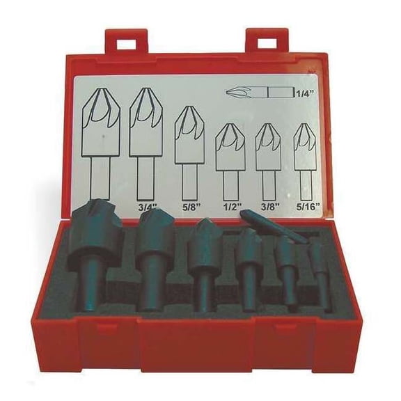 Keo Countersink Set,7 PC,6 FL,120 Deg,Cobalt 919-000-037