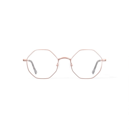 Keo Women’s Karol Prescription Eyeglasses with Case, Rose Gold