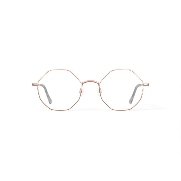 Keo Womens Karol Prescription Eyeglasses with Case, Rose Gold