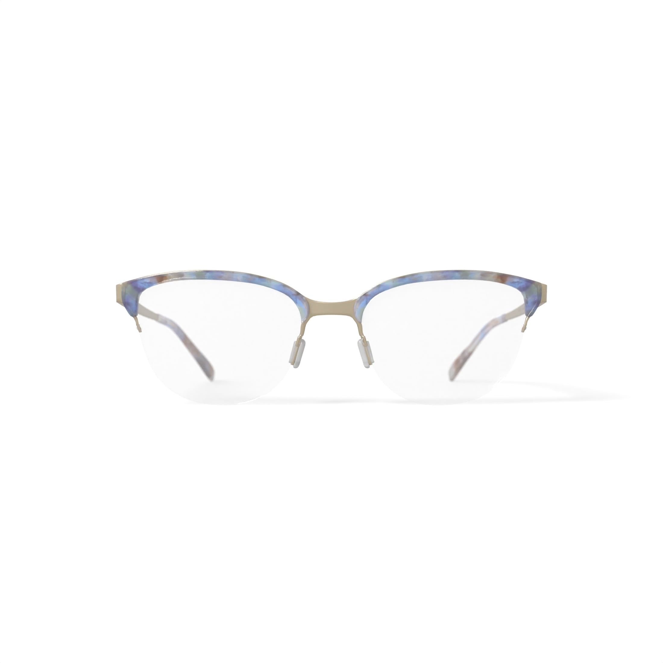 Keo Women’s Kaydi Cat Eye Prescription Eyeglasses with Case, Gold-Tone Blue Tortoise