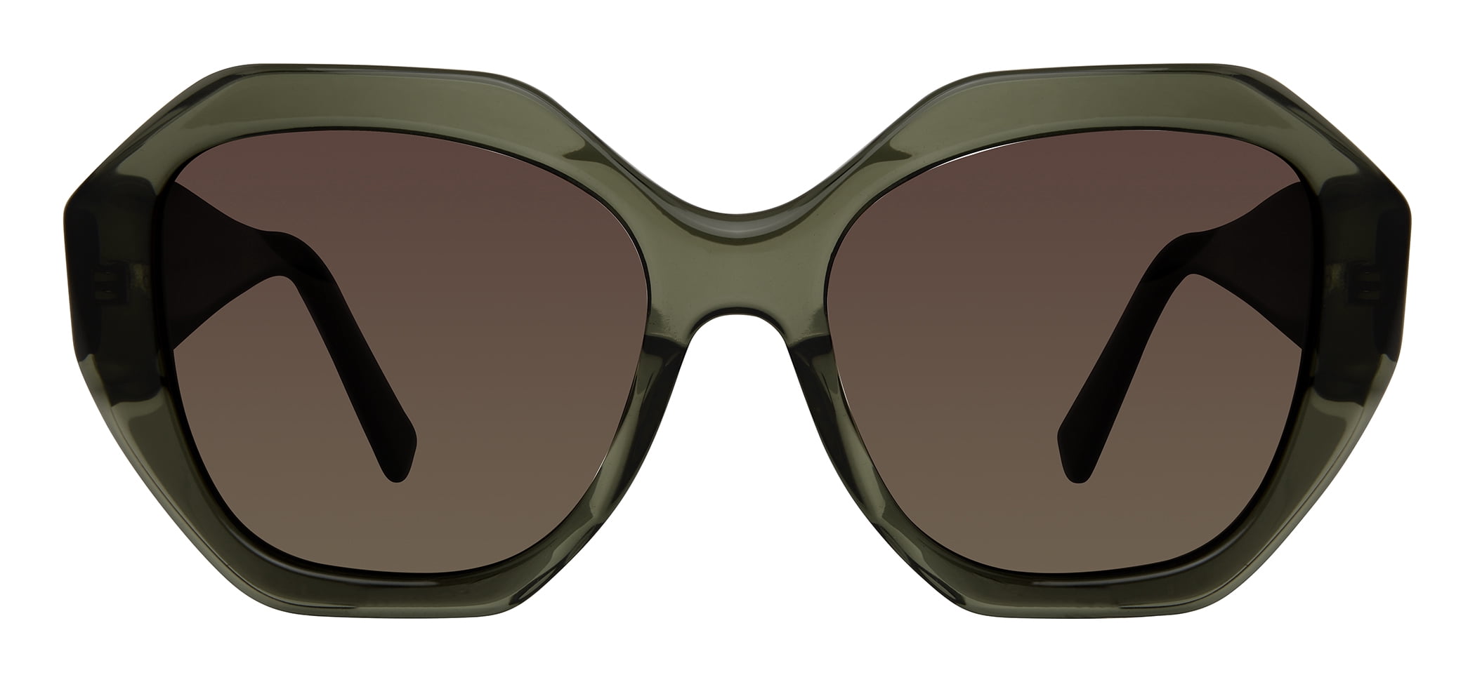 Keo Womens Kenley Rx-Able Sunglasses Eyeglasses with Case, Green Crystal, Size 54-18-151