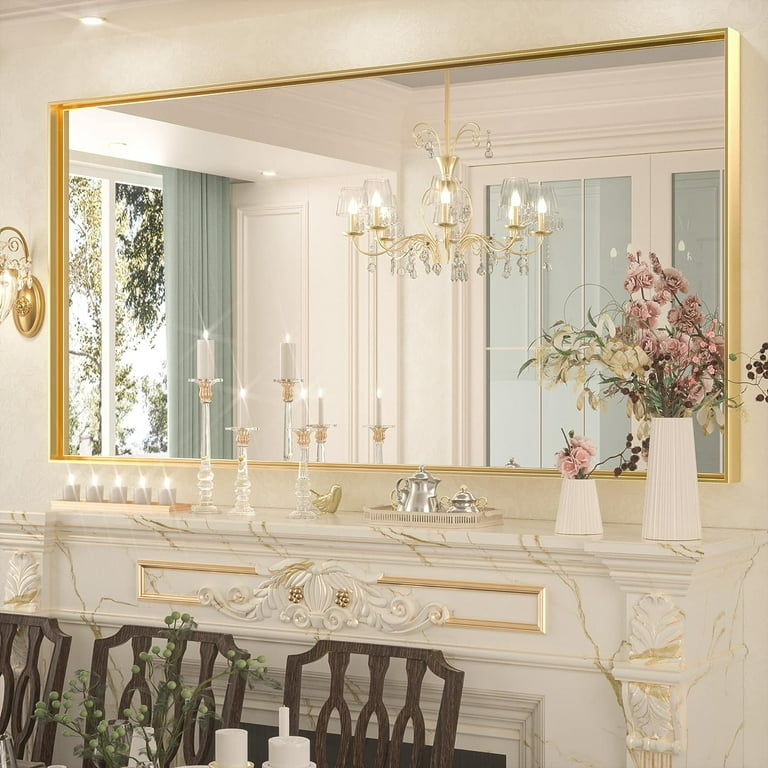 Gold Rectangular Wall Mirror
