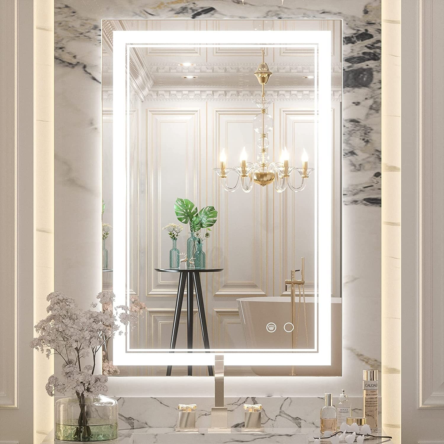 Modern Rectangular Frameless LED Bathroom Vanity Mirror