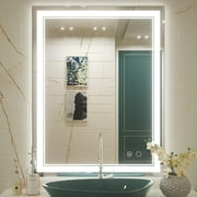 Keonjinn  LED Lighted Bathroom Vanity Mirror 3 Colors Lights Wall Mirror 28x36