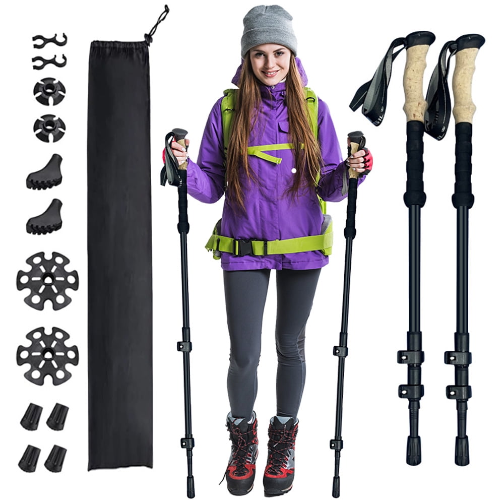 Kepagard 2Pack Walking Sticks Trekking Poles Hiking Gear for Men Women