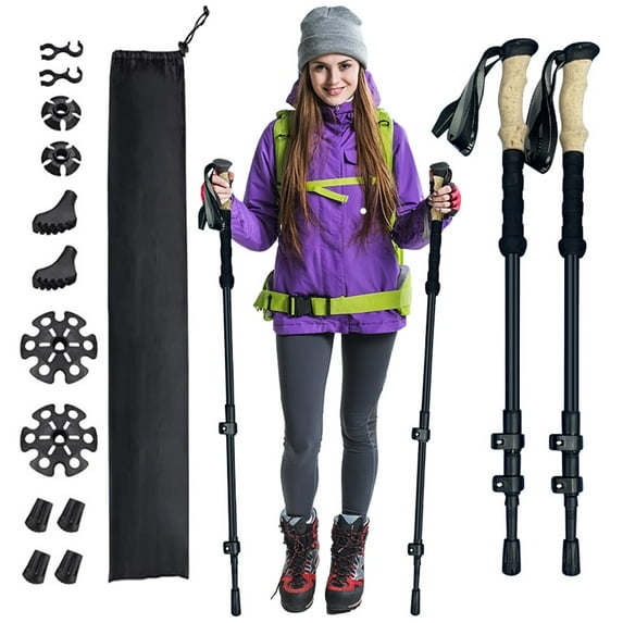 Kepagard 2Pack Walking Sticks Trekking Poles Hiking Gear for Men Women
