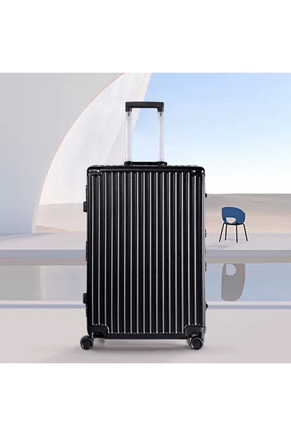 20 Inch Luggage, Aluminium Frame, PC ABS Hard Shell Suitcases with Wheels, TSA Lock No Zipper, Black