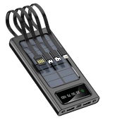 Kepeak 20,000mAh Solar Power Bank/Charger with USB, Fast Charging for Mobile Phone, Balck