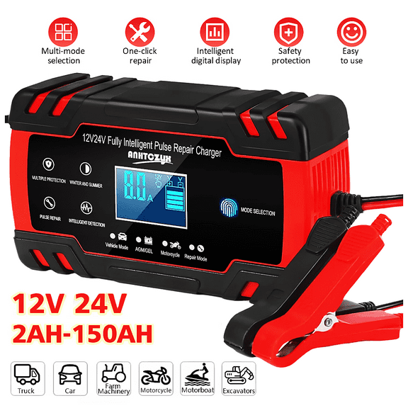 Kepeak Intelligent Charger KPC-12/24V 8 Amps 12V-24V Fully Automatic Automotive Battery