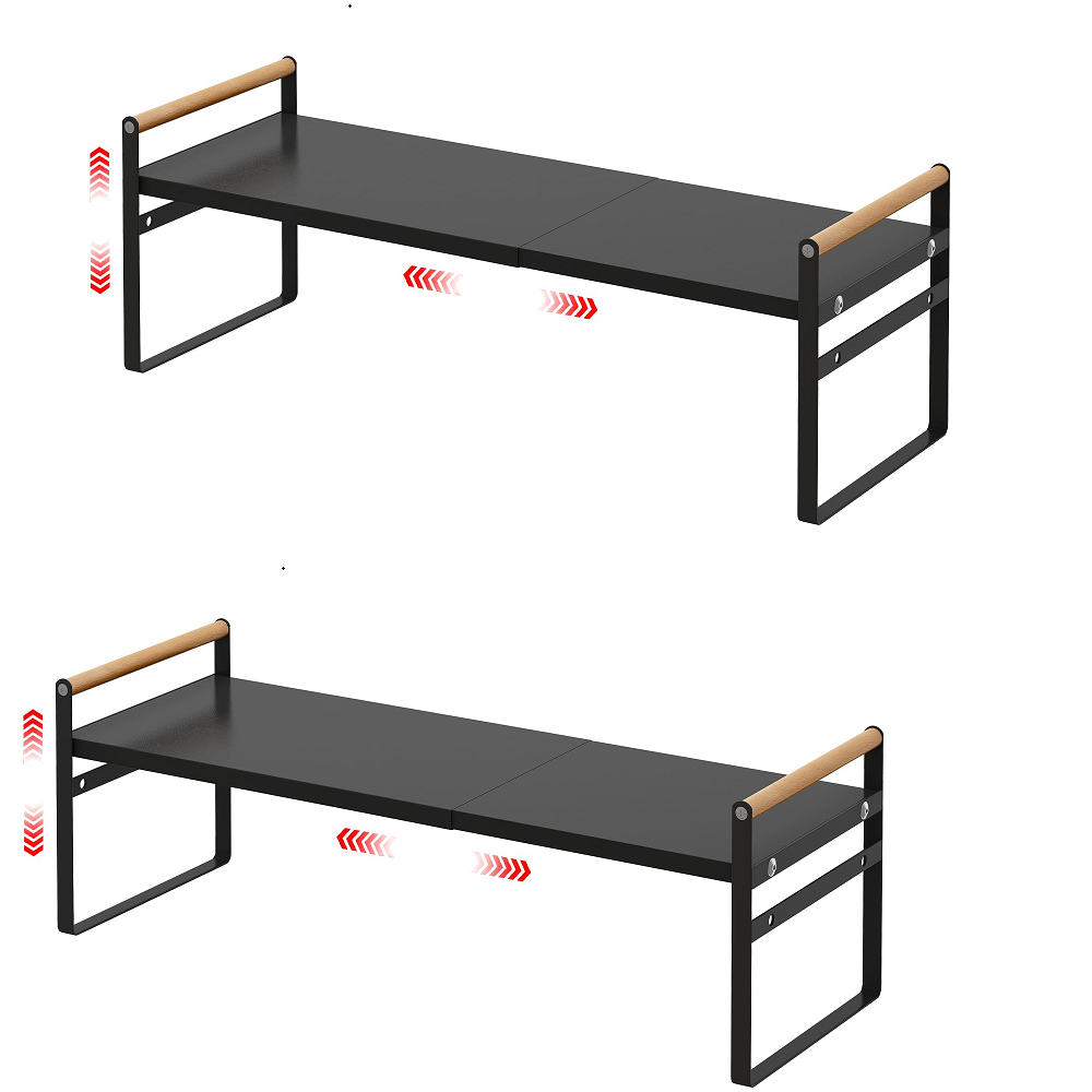 Kepeak Expandable in Storage Shelf, Stackable Spice Rack