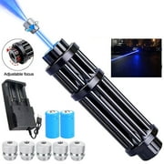 Kepeak High Power Blue Adjustable Beam Laser Pointer Visible Beam 5MW Burn Dot Light