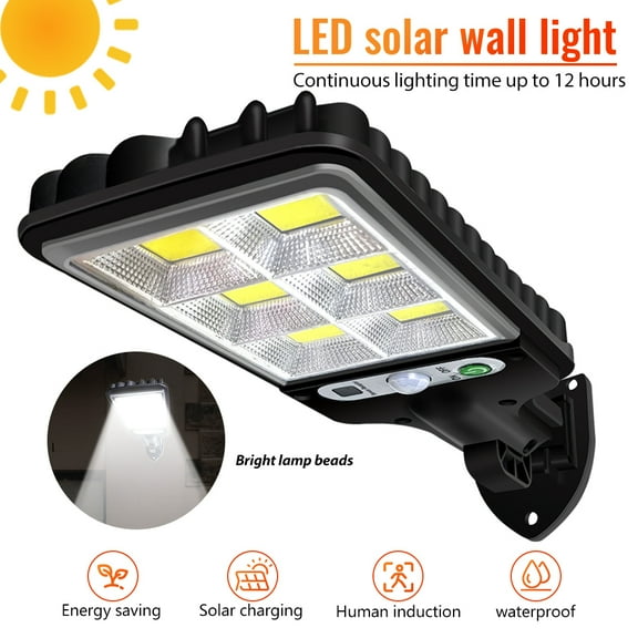 Kepeak LED Solar Wall Light Motion Sensor Outdoor Garden Security Street Lamp(600W)