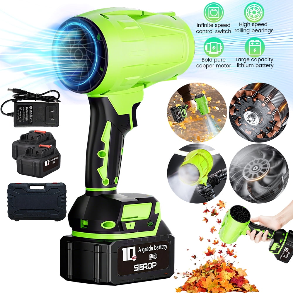 Kepeak Portable Electric Leaf Blower with 2 Rechargeable Batteries – High-Speed 850CFM Air Blower