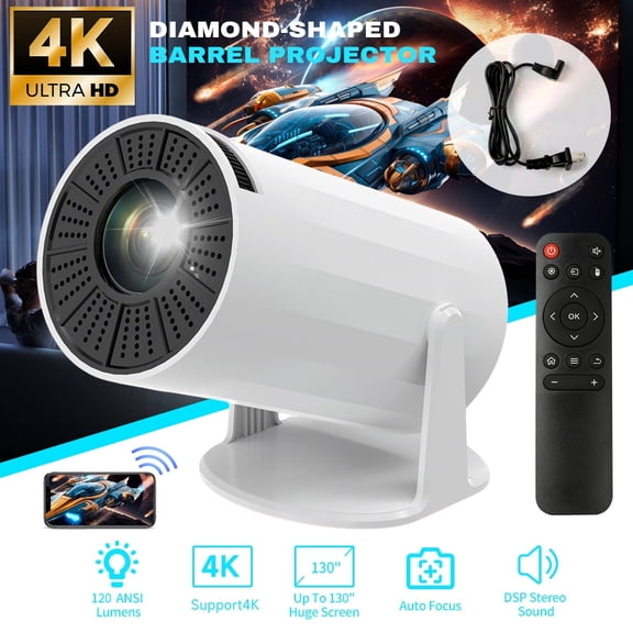 Kepeak 720P Mini Projector with Wifi 6 and Bluetooth 5.2, Auto Keystone Correction, Portable Home & Outdoor Use