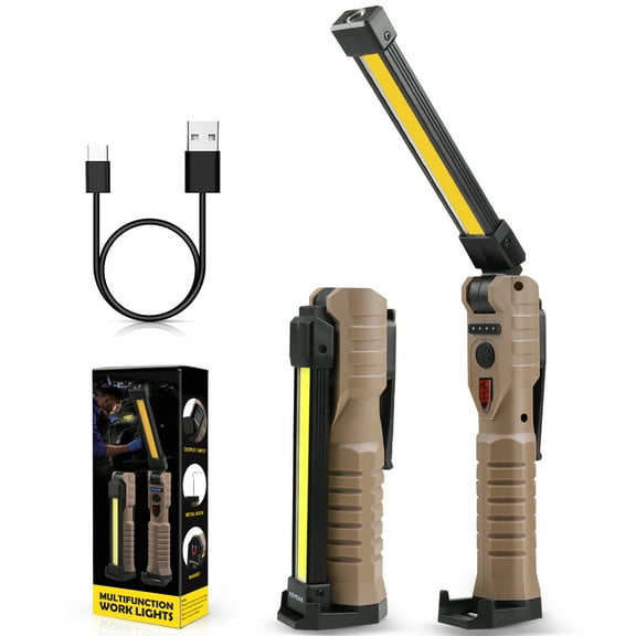 Kepeak Rechargeable LED Work Lights and 180 Rotation for BBQ, Camping and Car Repair