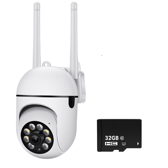 Kepeak Wifi Surveillance Camera, IR Night Vision, Motion Detection, Home Security Camera, 32G Card