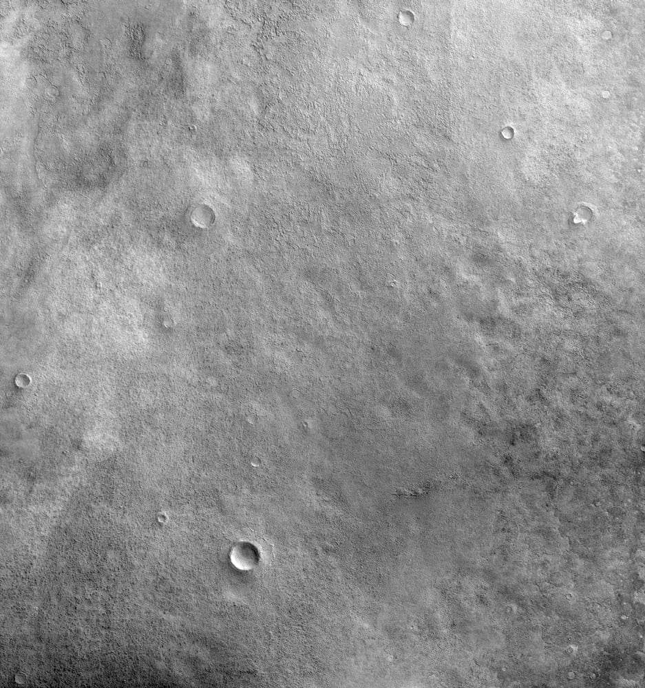 Kepler crater on the surface of Mars Canvas Art - Stocktrek Images (28 x 29)